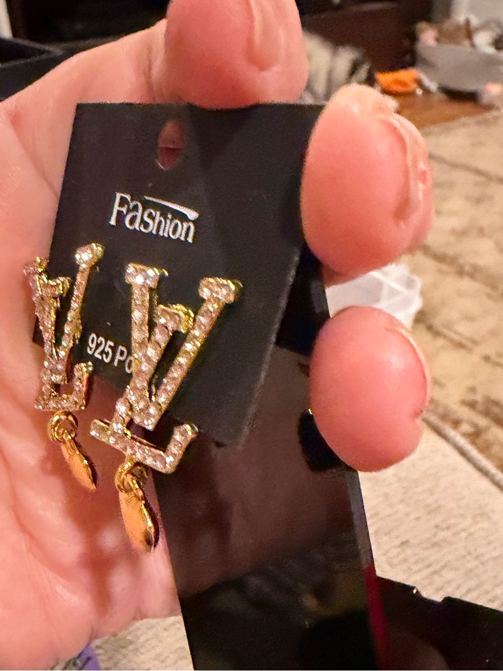 Fashion Jewelry Gold Crystal Post Drop Earrings, fashion jewelry, 925 post